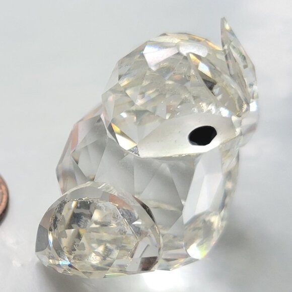 vtg IRIS ARC Swarovski Crystal Owl Bird Black Eyes Small Figurine  1.5" EUC Rare - Picture 4 of 9